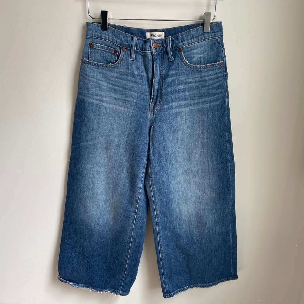 MADEWELL Wide Leg Crop Finney Wash Petite 28